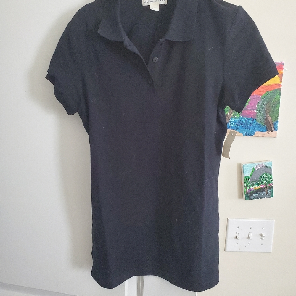 NWT black polo shirt